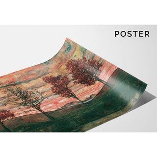 4 Arbres d'Egon Schiele | Reproduction Tableau Décoration murale affiche copie