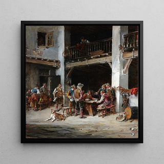 À la posada dans la taverne - Francisco Domingo Marqués