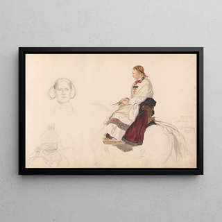 Adolph Tidemand - Brudepike Guro Ldve Vossevangen.webp