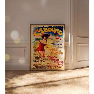 Affiche Cabourg - Poster retro ancien vintage de la Normandie