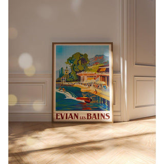 Affiche Evian les Bains Vintage