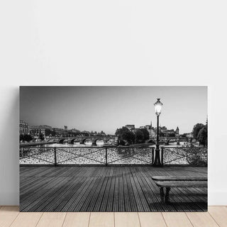 Affiche Paris - Le Pont des Arts en noir et blanc