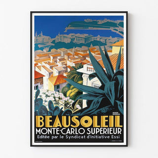 Affiche Vintage Beausoleil Côte d'Azur