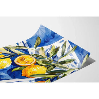 Affiche décoration cuisine - Citrons et Feuilles d'Olivier