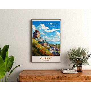 Affiche ville de Québec Vintage