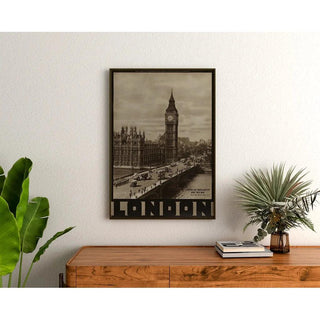 Affiche vintage - Londres, le Parlement et Big Ben