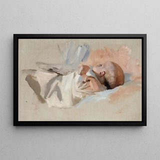 Albert Edelfelt - Makaava lapsi luonnos maalaukseen Jouluaamu.webp