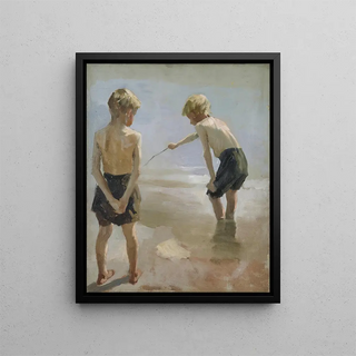 Albert Edelfelt - Study for the Boys Playing on the Shore.webp