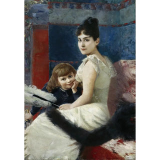 Albert von Keller - Irene von Keller with son Balthasar.webp