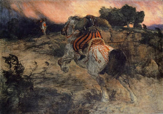 Arnold Bcklin - Astolf Riding Away with the Head of Orill.webp