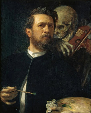 Arnold Bcklin - Selfportrait with fiddling Death.webp