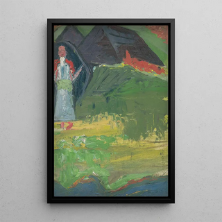 Arnold Peter WeiszKubnan - Girl in front of a Shepherds Hut.webp