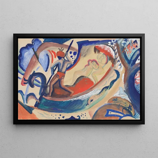 August Macke - Nackte Mdchen in der Barke.webp