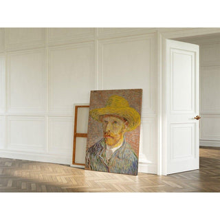 Autoportrait au chapeau de paille - Vincent van Gogh | Reproduction Tableau Décoration murale affiche copie