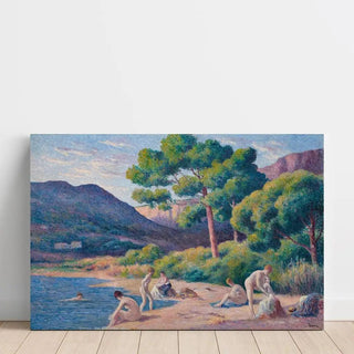 Baigneurs à Saint-Tropez - Maximilien Luce | Reproduction Tableau Décoration murale affiche copie