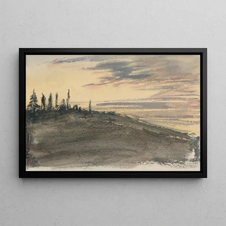 Barbara Bodichon - Study of a Hill with Trees.webp