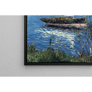 Bateau au mouillage sur la Seine à Argenteuil - Gustave Caillebotte | Reproduction Tableau Décoration murale affiche copie