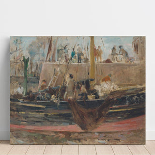 Bateaux à quai - Berthe Morisot | Reproduction Tableau Décoration murale affiche copie