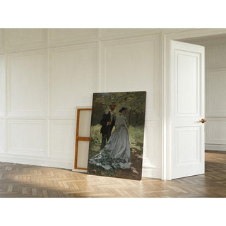 Bazille et Camille Étude pour Déjeuner sur l'Herbe - Claude Monet | Reproduction Tableau Décoration murale affiche copie