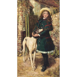 Briton Riviere - At the garden gate.webp