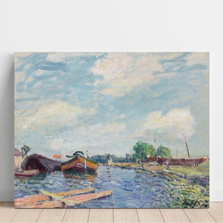 Canal du Loing à Saint-Mammès - Alfred Sisley | Reproduction Tableau Décoration murale affiche copie