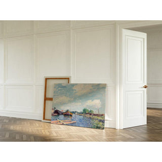 Canal du Loing à Saint-Mammès - Alfred Sisley | Reproduction Tableau Décoration murale affiche copie
