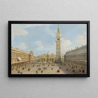 Canaletto - The Piazza San Marco Venice looking east towards the basilica.webp