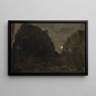 Charles Franois Daubigny - Rising moon in Barbizon.webp