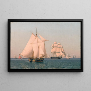 Christoffer Wilhelm Eckersberg - Ships under sail in a mild breeze on a clear summers afternoon.webp