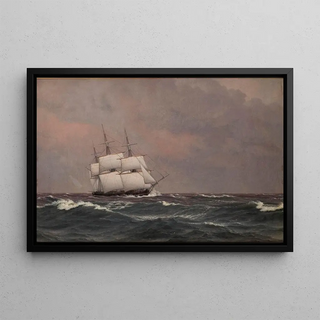 Christoffer Wilhelm Eckersberg - The corvette Najaden in rough seas.webp