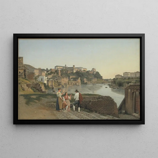 Christoffer Wilhelm Eckersberg - View of the Tiber towards the Aventin Hill in Rome.webp