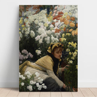 Chrysanthèmes - James Tissot | Reproduction Tableau Décoration murale affiche copie
