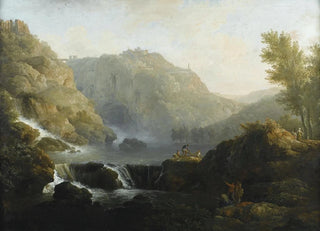 ClaudeJoseph Vernet - Dessinateurs face une cascade au pied du Tivoli.webp