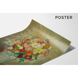 Composition Florale Aux Dahlias - Henri Lebasque | Reproduction Tableau Décoration murale affiche copie