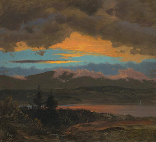 Coucher de soleil sur la vallée de l'Hudson, New York - Frederic Edwin Church