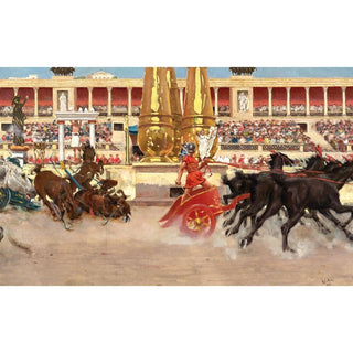 Course de chariots dans le cirque - Raffaello Sorbi | Reproduction Tableau Décoration murale affiche copie