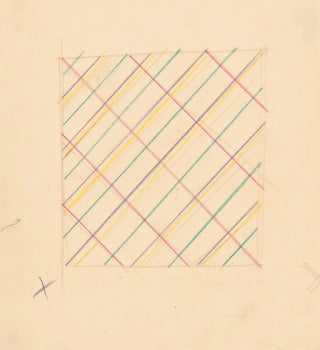 Croquis divers pour dessus de table incrustés avec motif de grille - Winold Reiss