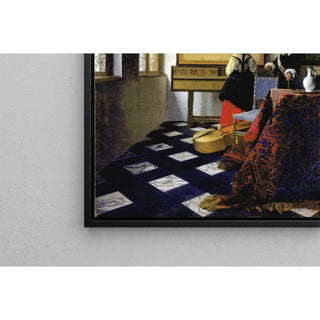 Damoiselle au virginal avec un gentleman La leçon de musique - Johannes Vermeer | Reproduction Tableau Décoration murale affiche copie