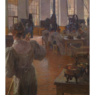 Dans l'usine de substituts de café - Carl Moll | Reproduction Tableau Décoration murale affiche copie