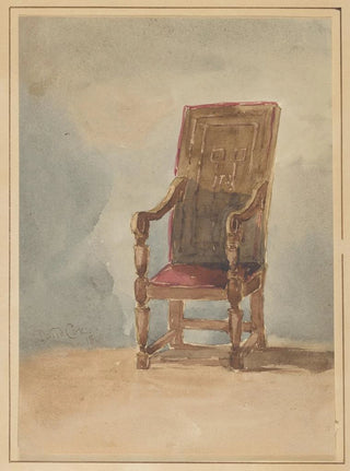 David Cox - Study of an Antique Armchair.webp