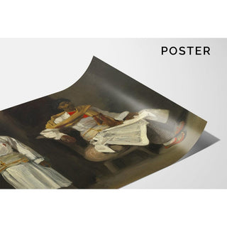 Deux études d'un indien de Calcutta, assis et debout - Eugène Delacroix | Reproduction Tableau Décoration murale affiche copie