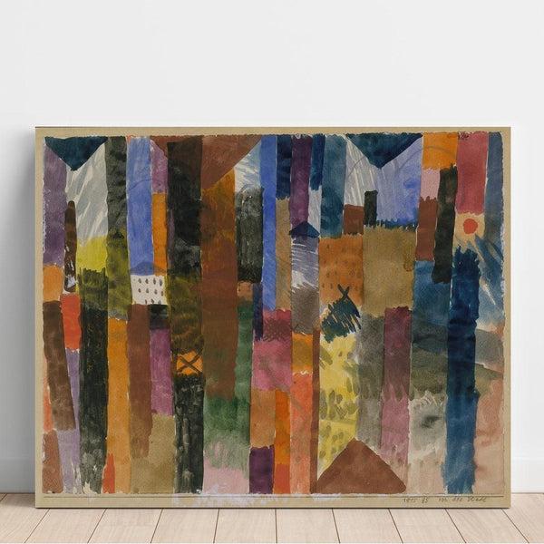 Reproduktion av målningen Framför staden - Paul Klee