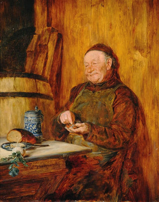 Eduard von Grtzner - Stillvergngt A Monk with a Tobacco Box.webp