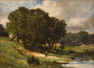Edward Mitchell Bannister - Woman Standing near a Pond.webp