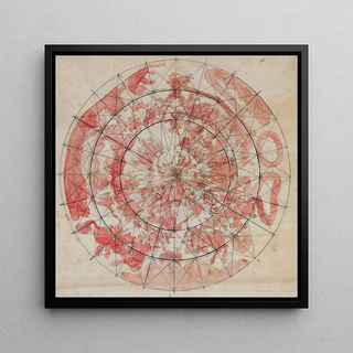 Konsttryck | Kompositionsstudie med zodiakfigurer för takfresken i Tidsrummet i Pennsylvanias statshus i Harrisburg - Edwin Austin Abbey