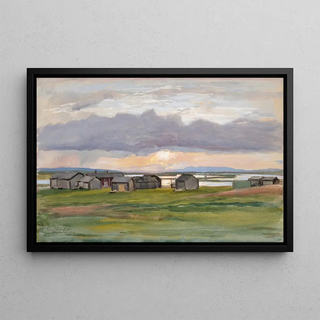 Eero Jrnefelt - Rakennuksia rannalla Muonio.webp