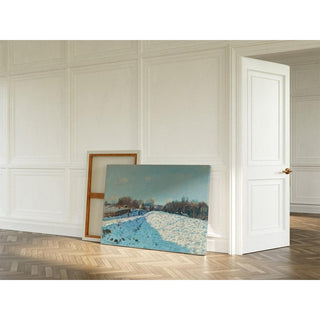 Effet de Neige à Louveciennes - Alfred Sisley | Reproduction Tableau Décoration murale affiche copie