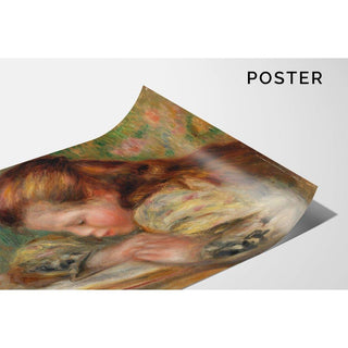 Enfant lisant - Pierre-Auguste Renoir | Reproduction Tableau Décoration murale affiche copie