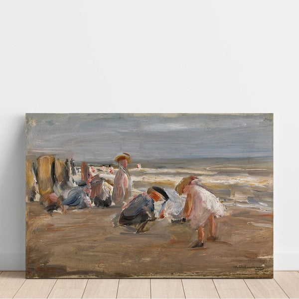 Reproduktion av målningen Barn som leker på stranden - Max Liebermann