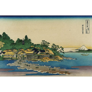 Enoshima dans la province de Sagami - Katsushika Hokusai | Reproduction Tableau Décoration murale affiche copie